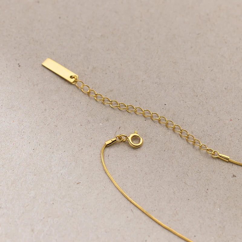Collar ajustable con cuentas de plata de ley 925 de Modian, cadena básica de eslabones, joyería fina de moda sencilla para mujer, regalo de San Valentín.