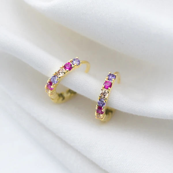 Modian Hot Sale 925 Sterling Silver Gold Color Geometric Hoop Earring for Women Luxury Wedding Engagement Statement Jewelry