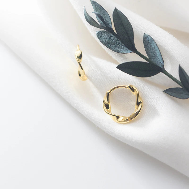 Modian 2025 Autumn Fashion Irregular Hoop Earrings Charm Classic Round Gold Color Jewelry For Women Female Anniversary Gift