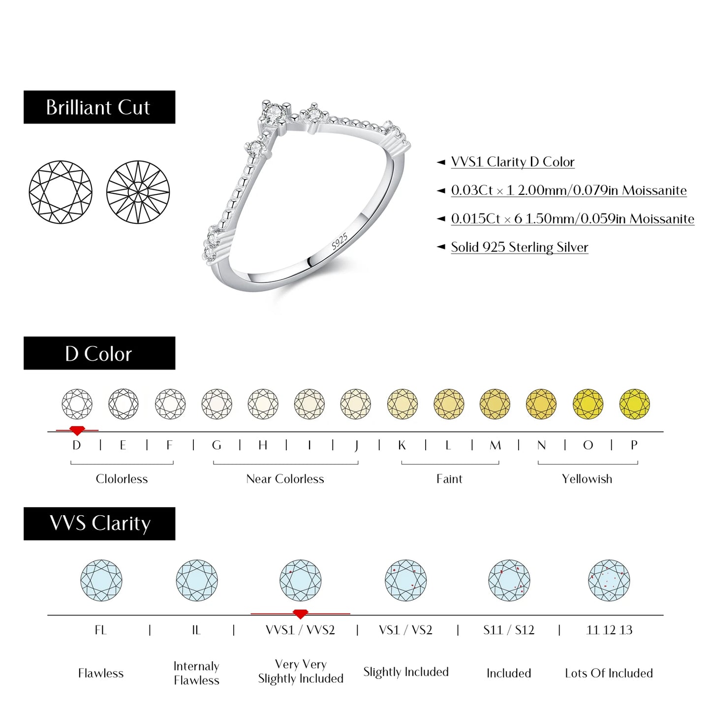MODIAN D Color Moissanite Rings 925 Sterling Silver Exquisite Arrow Thin Finger Sparkling Rings For Women Wedding Fine Jewelry