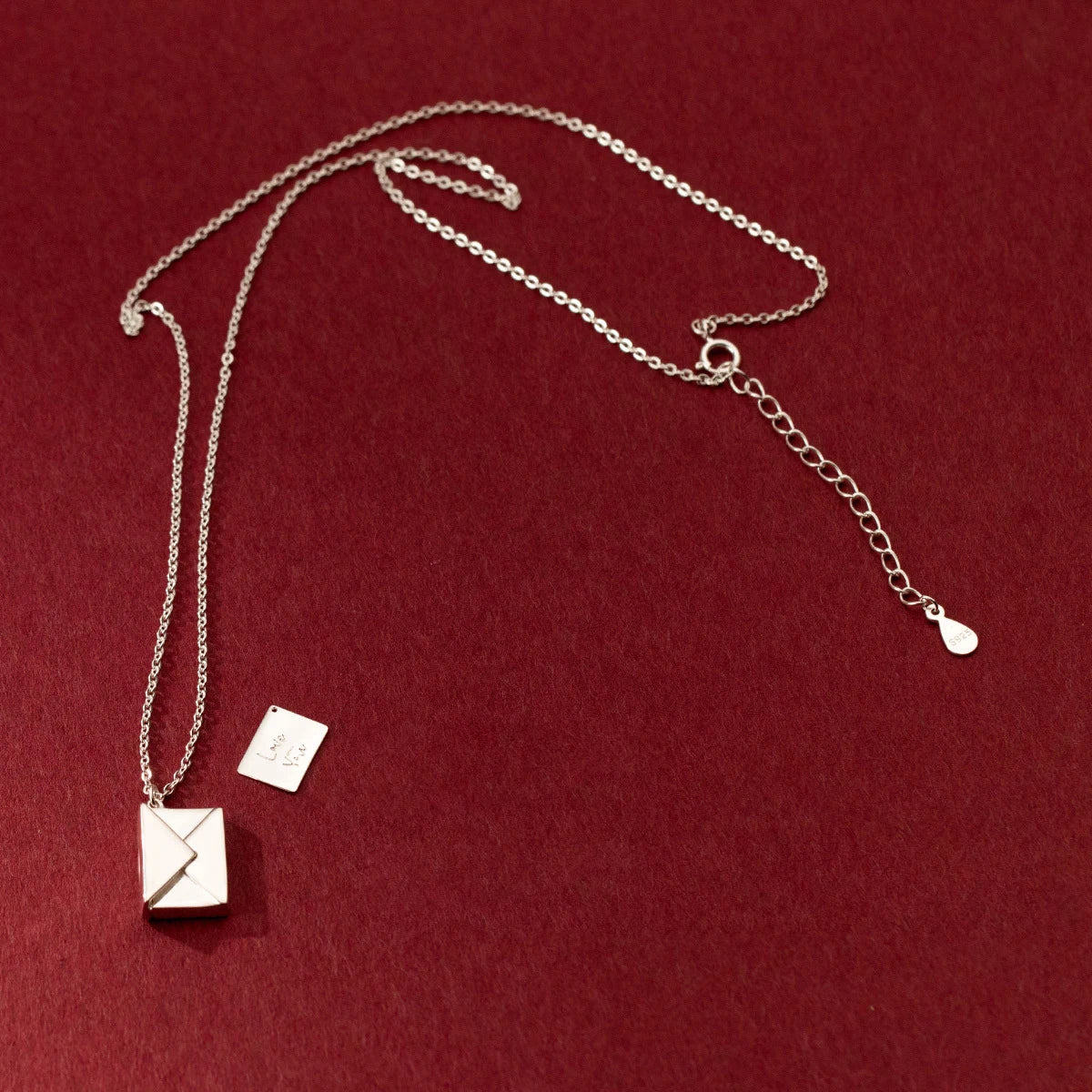 Modian New Design Romantic Lover Letter Pendants Sweet Charm 100% 925 Sterling Silver Envelope Fashion Pendant For Women Jewelry