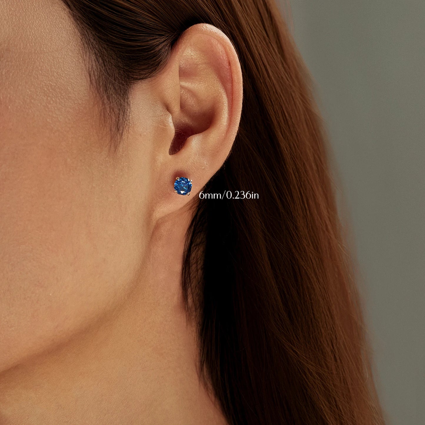 MODIAN 925 Sterling Silver High-end Unisex Royal Blue Rose Cut CZ Octagon Stud Earrings For Women And Men Fine Jewelry