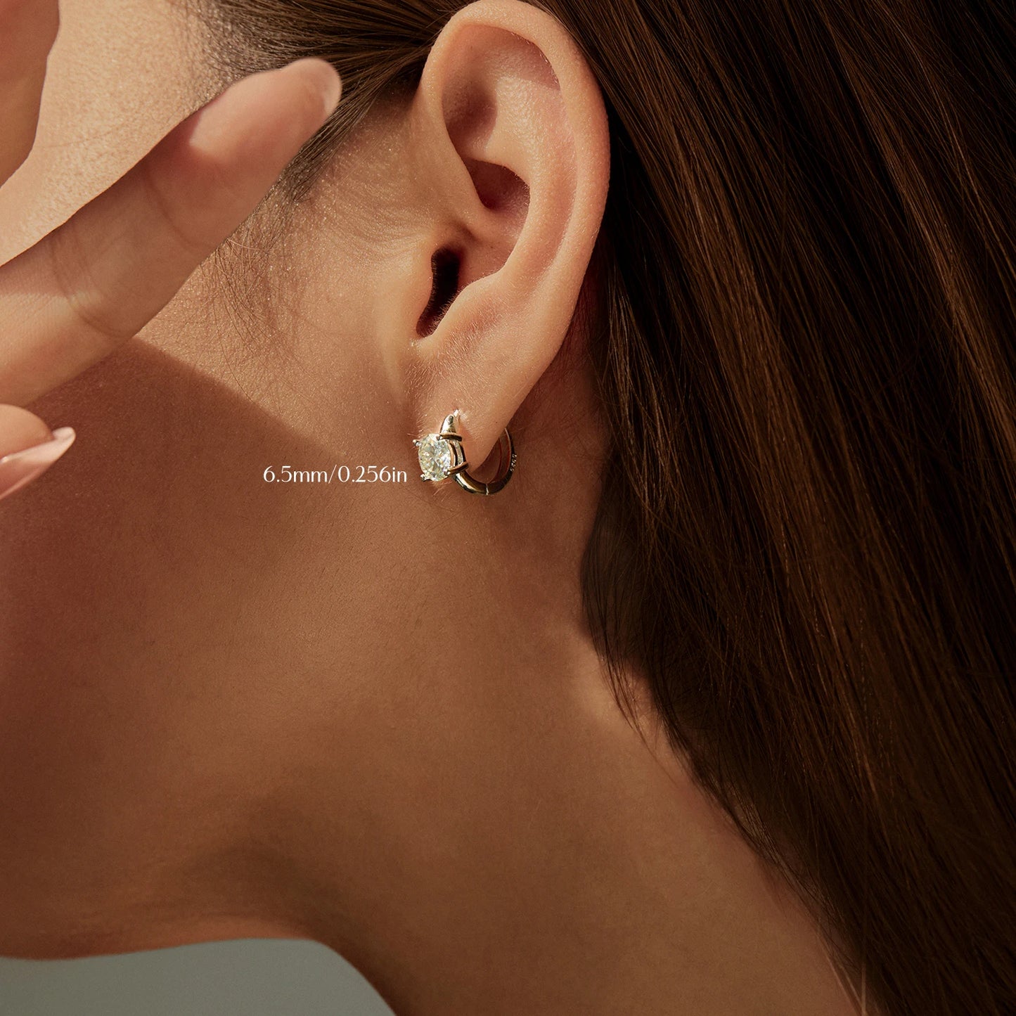 Pendientes de aro redondos clásicos MODIAN de moissanita de color D de 1CT/2CT con hebilla para mujer en plata de ley 925, joyería fina para bodas.