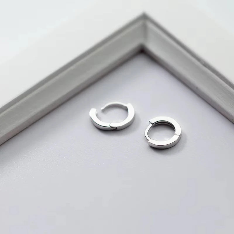 Pendientes de aro Modian redondos y sencillos para mujer, clásicos, bonitos, de plata de ley 925 auténtica, regalo de aniversario, joyería.