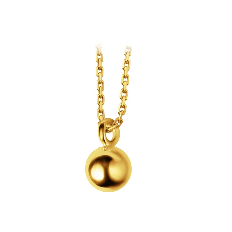 Collar Modian de cadena de plata de ley 925 para mujer, con cuentas pequeñas doradas, accesorios de joyería para mujer