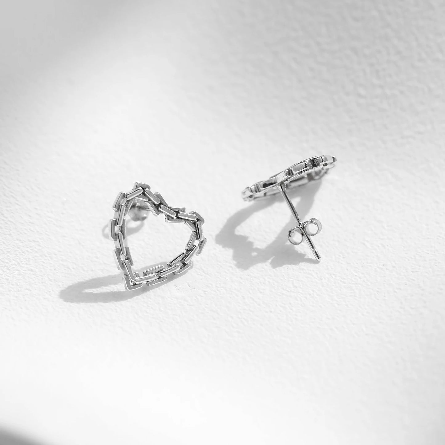 Pendientes de aro MODIAN de plata de ley 925 auténtica con forma de corazón clásico para mujer, aretes románticos, joyería fina hipoalergénica.