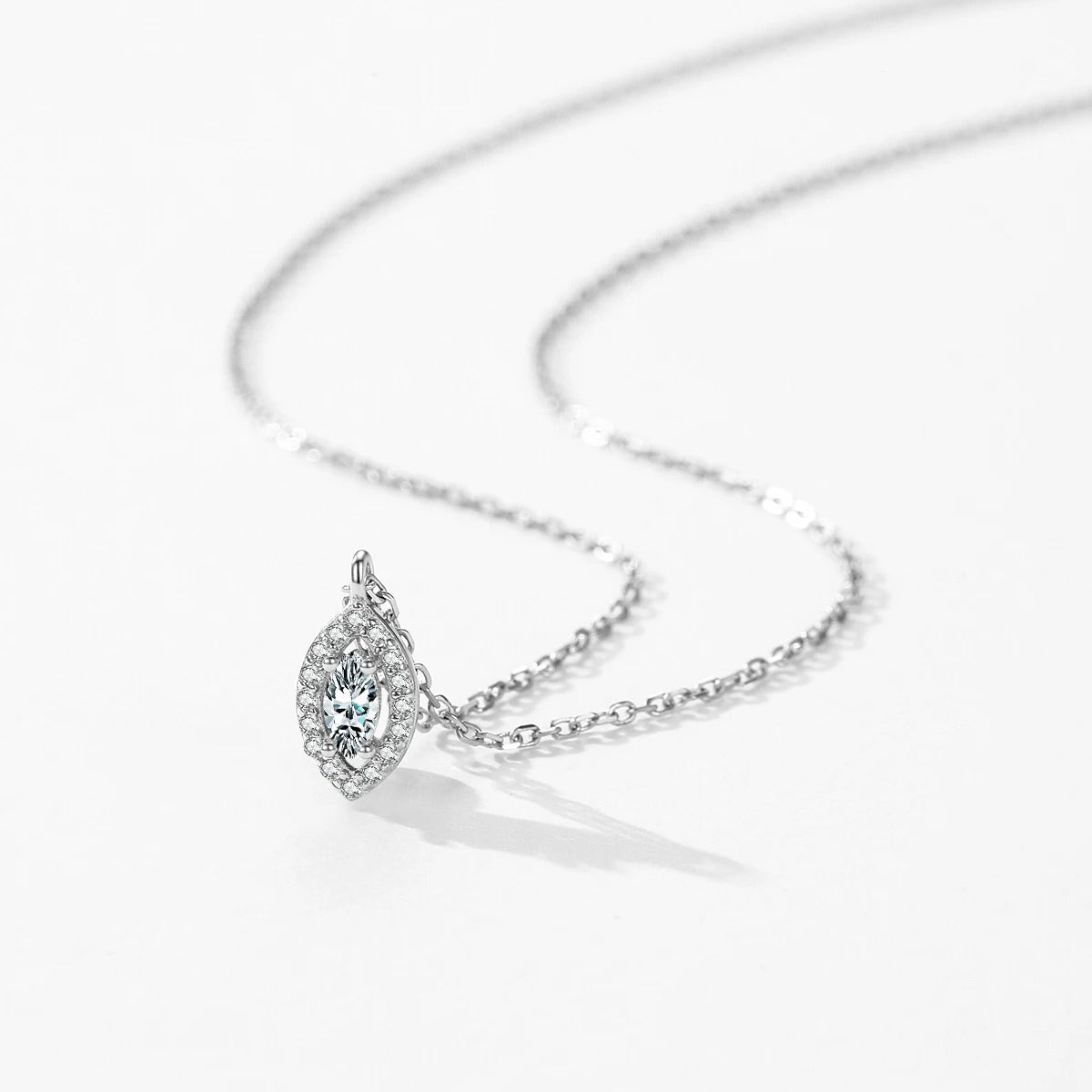 MODIAN 925 Sterling Silver Rhombus Sparkling Zirconia Pendant Necklace Trendy Gold Color Link Chain For Women Fine Jewelry Gifts