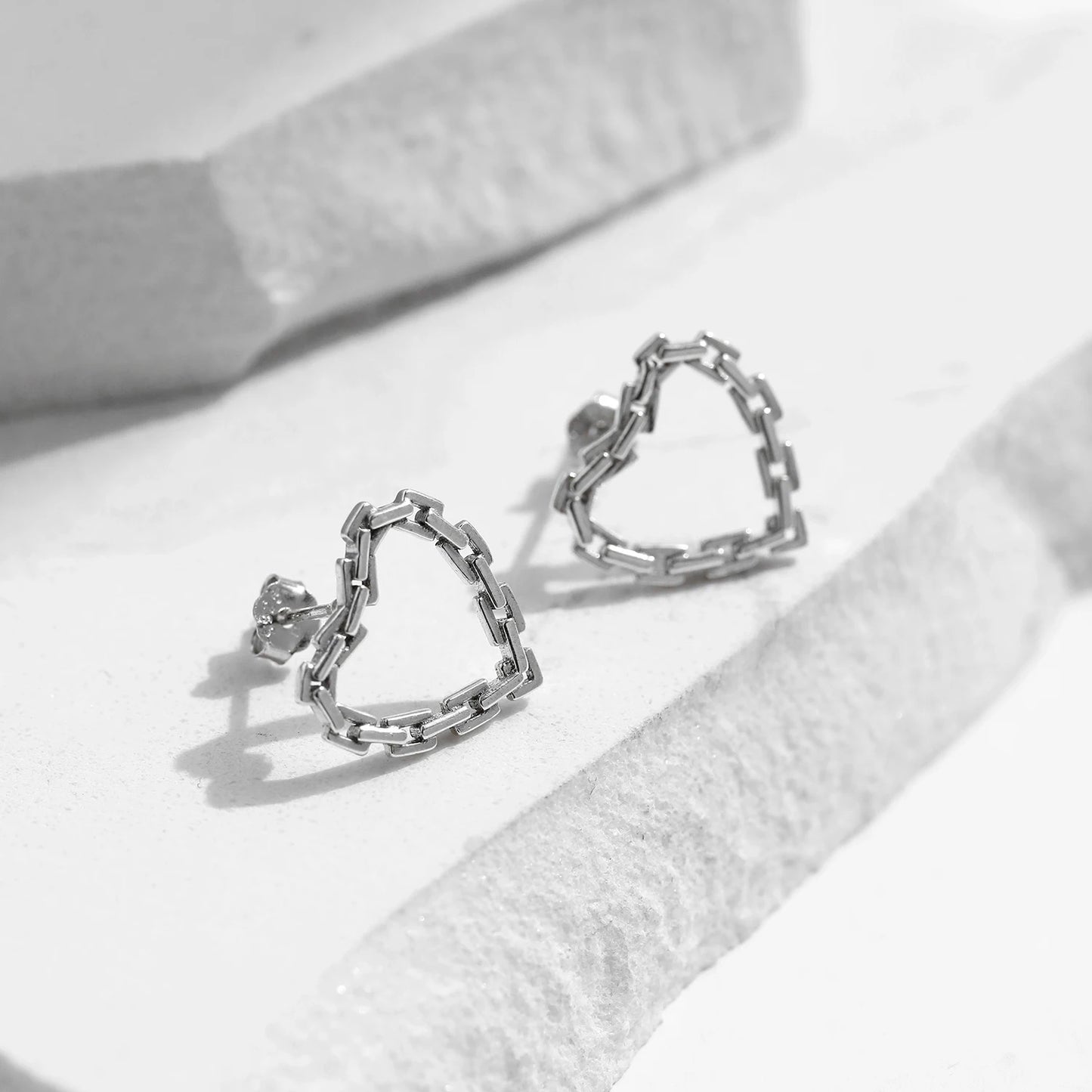 Pendientes de aro MODIAN de plata de ley 925 auténtica con forma de corazón clásico para mujer, aretes románticos, joyería fina hipoalergénica.