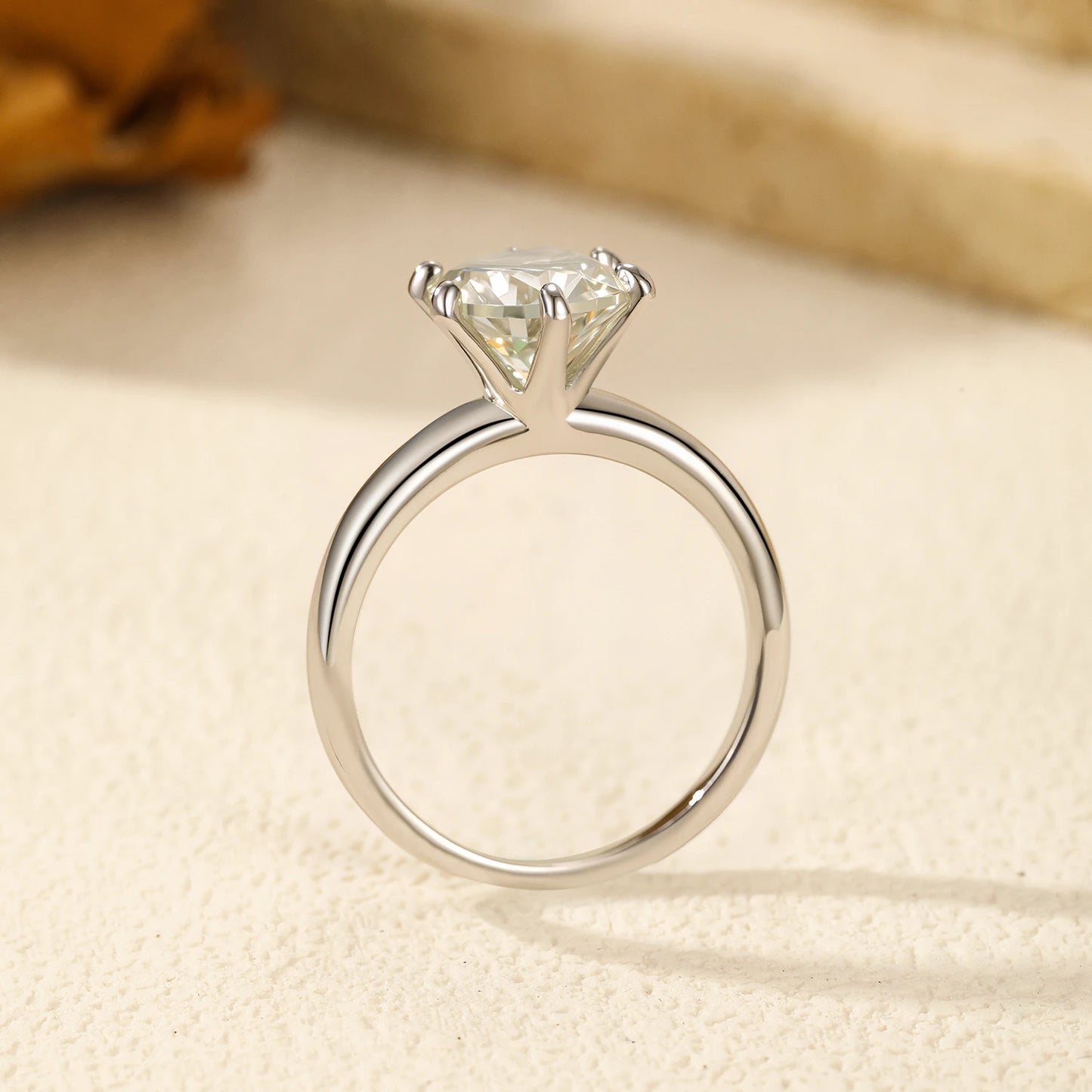 MODIAN 2ct D Color VVS1 Clarity Moissanite 925 Sterling Silver Dazzling Classic Crown Rings For Women Wedding Fine Jewelry