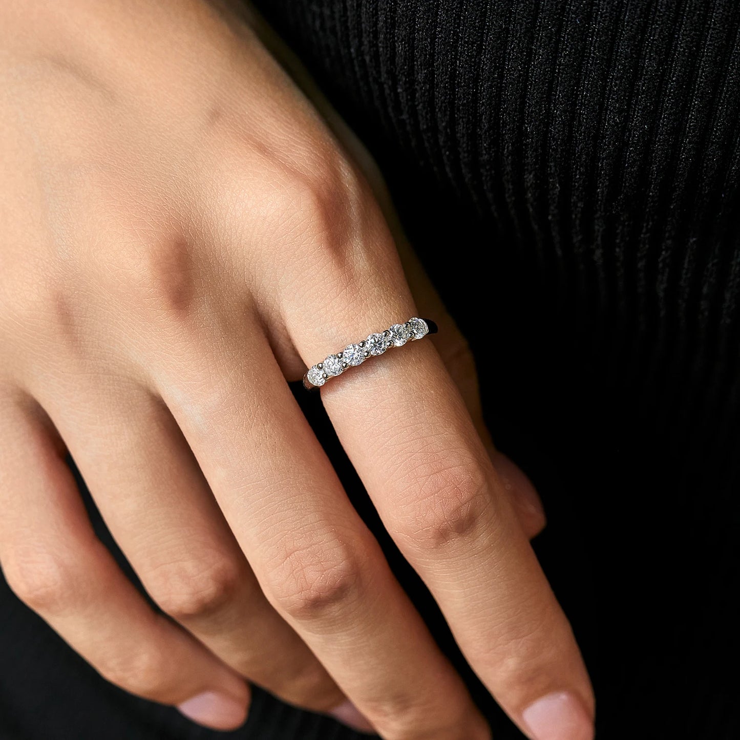 MODIAN D Color Moissanite 925 Sterling Silver Luxury Sparkle Geometric Hoop Earrings Ring For Women Wedding Fine Jewelry Set