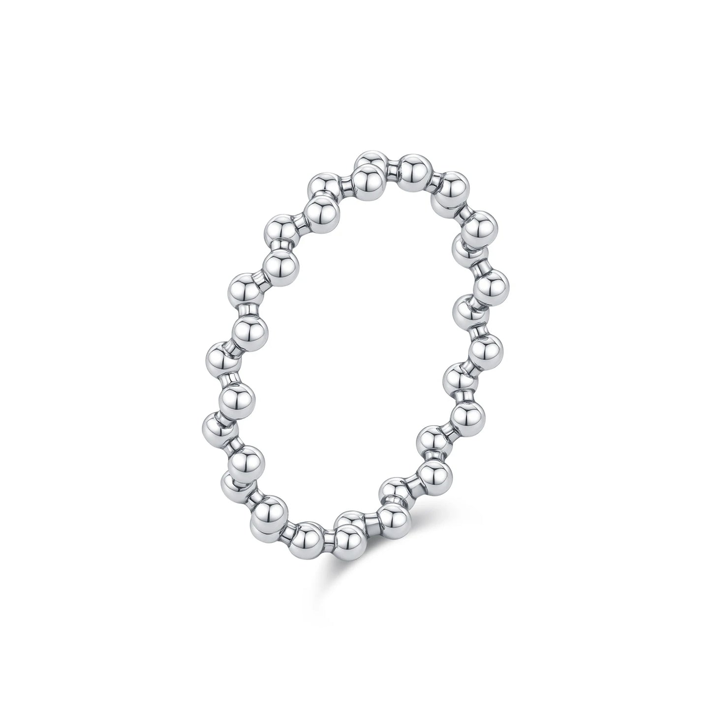 MODIAN 925 Sterling Silver Vintage Irregular Beads Rings Daily Stackable Wear Finger Rings For Women Fine Jewelry Gifts
