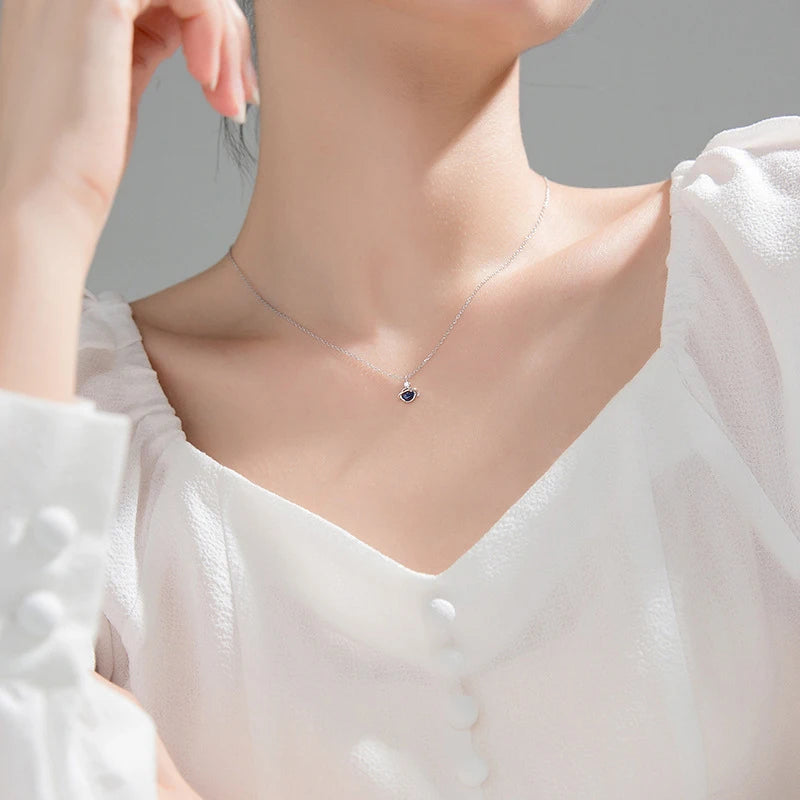 Modian Gradient Color Crystal Luxury 925 Sterling Silver Planet Pendant for Women Link Chain Necklace Fine Jewerly 2020 Design