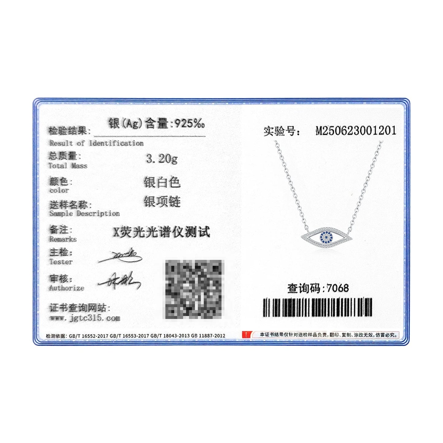 MODIAN 925 Sterling Silver Charm Blue Eyes Pendant Necklace Vintage Clear CZ Link Chain Necklaces For Women Fine Jewelry